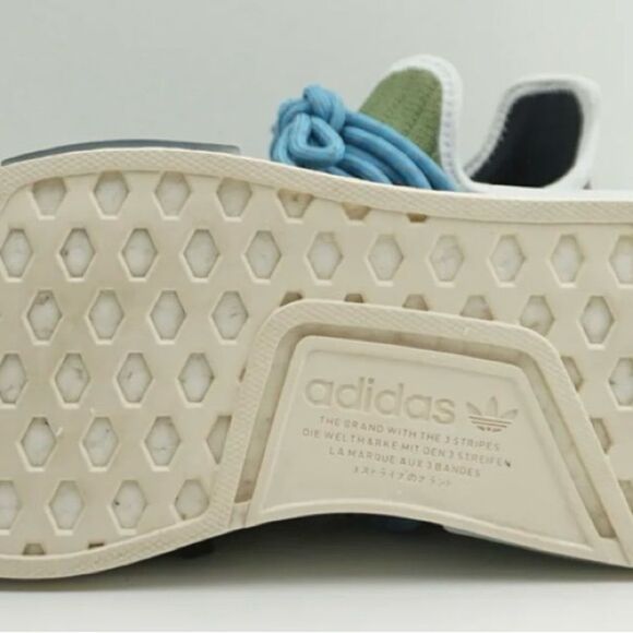 Adidas NMD HU Pharrell BBC Men’s Size 8-8.5 Running Shoe Green White Sneaker - Picture 2 of 10